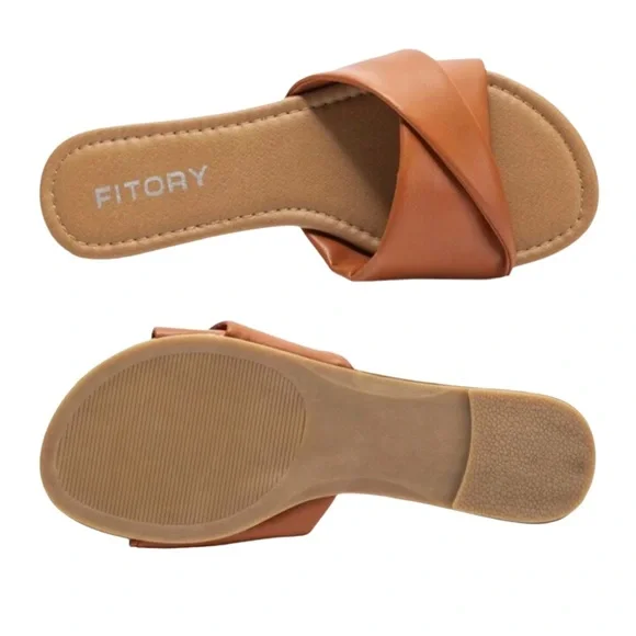 Cognac Leather Sandals - Picture 4 of 14